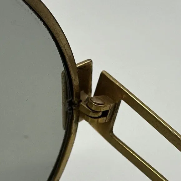 Oleg Cassini Cool Ray Polaroid 340 Round Gold Sunglasses  display picture 1
